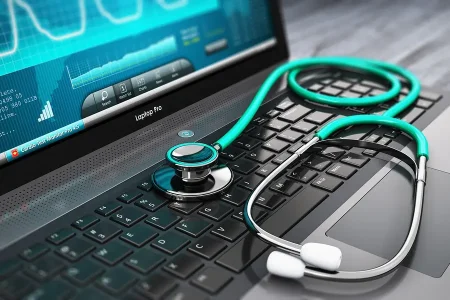 bigstock-Laptop-with-medical-diagnostic-81504332